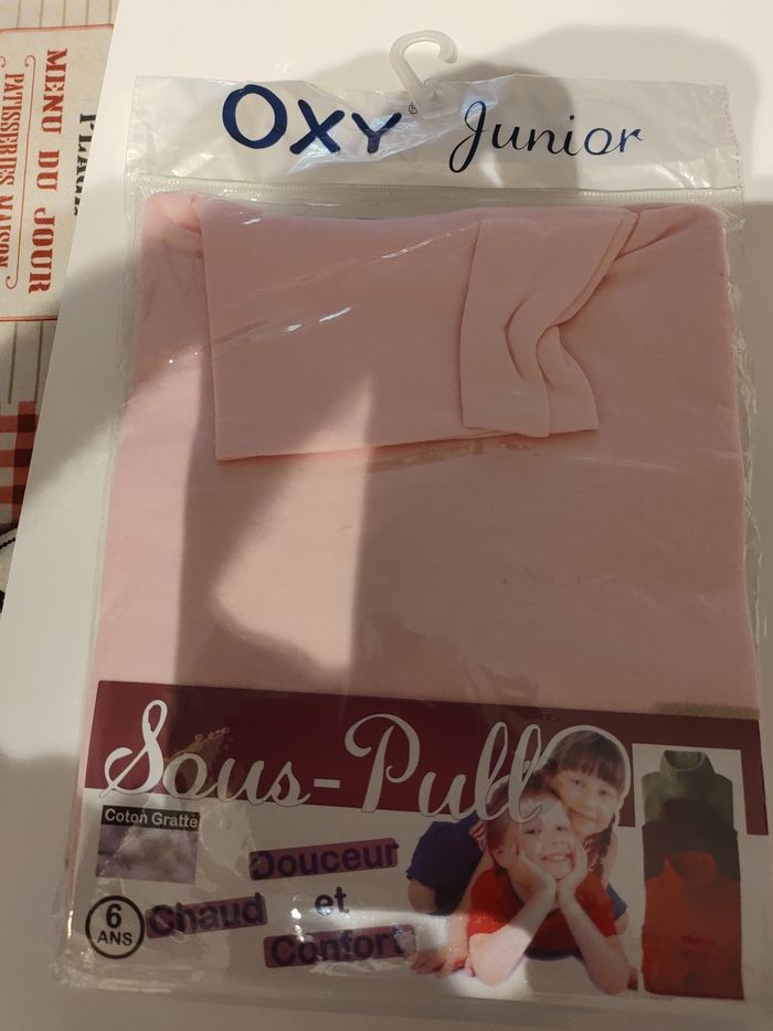 Sous pull enfant 6 ans rose pâle - photo numéro 2