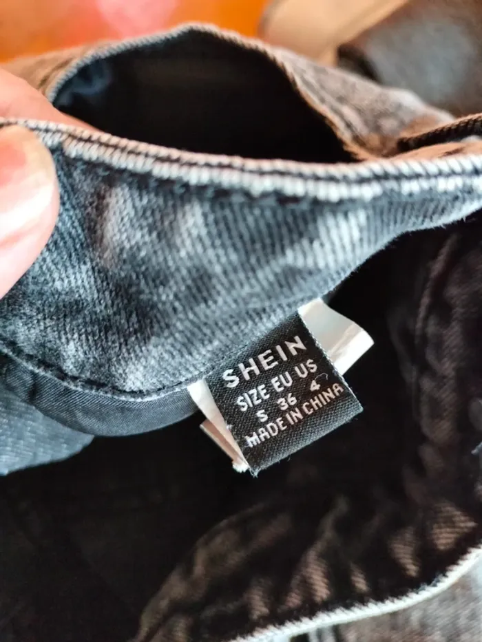 Jean taille haute gris coupe droite T36 shein - photo numéro 7