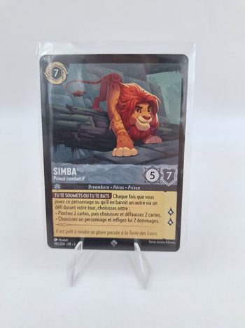 Carte Lorcana 192/204 FR chap. 3 : Simba SR