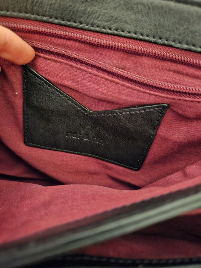 Sac à main noir bandoulière chaîne dorée Nat et Nin - photo numéro 3