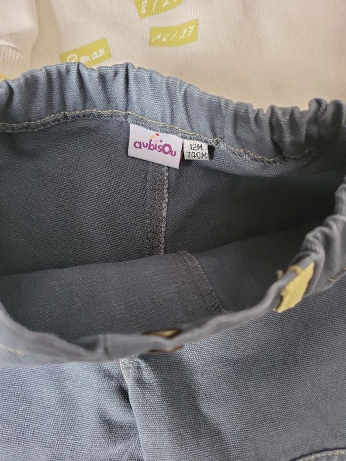 Ensemble bébé garçon 12 mois aubisou très bon état - photo numéro 10