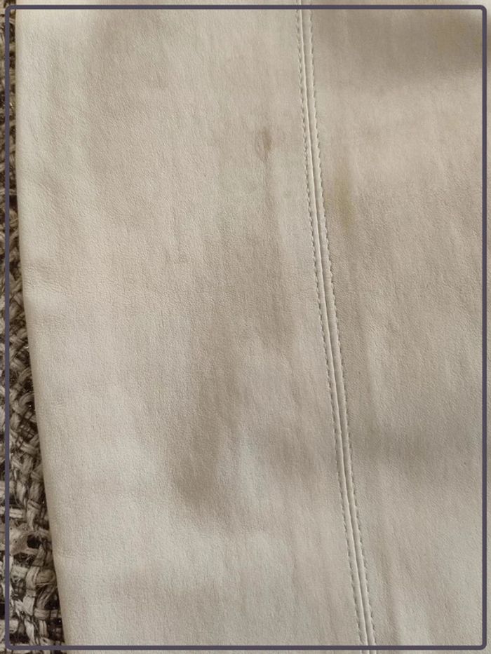 Pantalon cuir beige clair Plein sud taille 38 très bon état - photo numéro 6