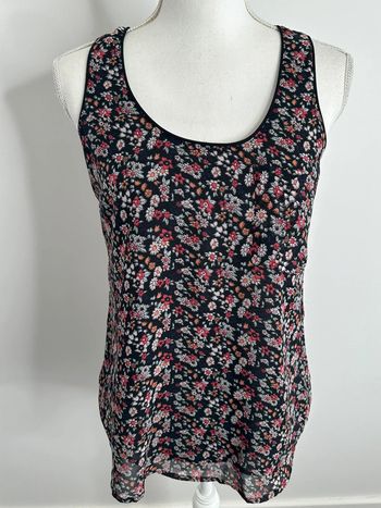 Débardeur en mesh à fleurs noir et multicolore Pimkie T38 M