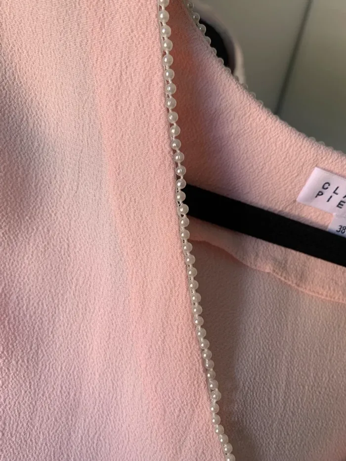 Robe rose poudrée à perles Claudie Pierlot taille 38 - photo numéro 11
