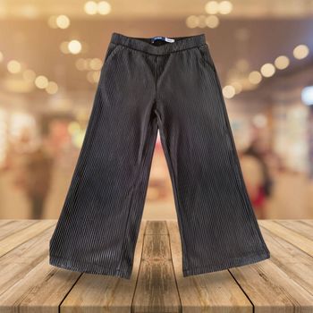 Pantalon Palazzo Plissé Métallisé