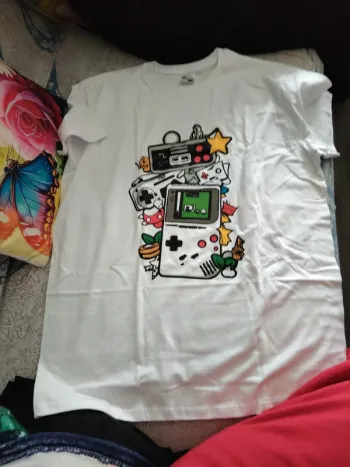 T-shirt rétro gaming  années 80 et 90, col rond homme, 220 g/m², été, pur coton, manches courtes