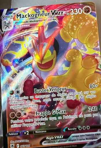 💥 Carte Pokémon Mackogneur VMAX 073/189 💥