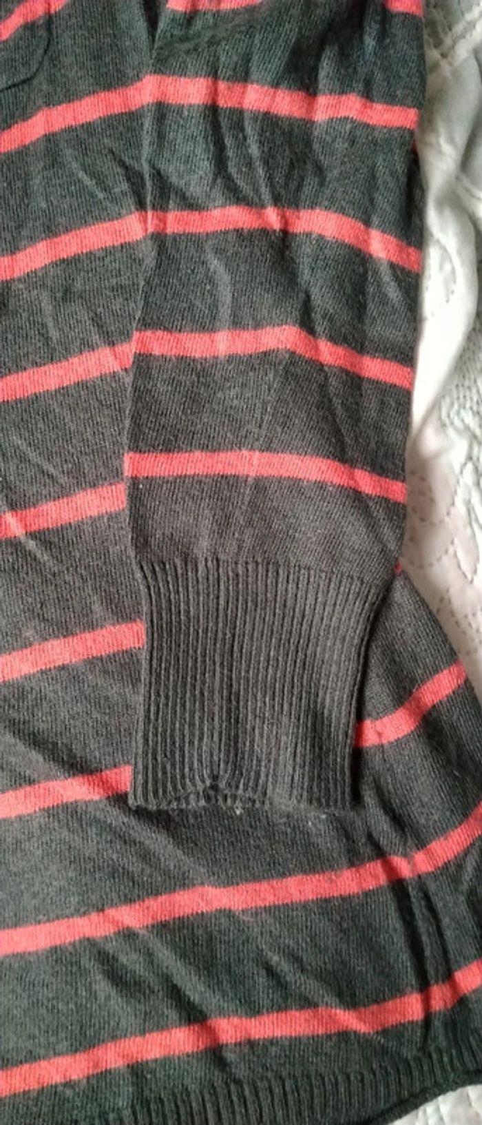 Pull long à rayures avec poche et fermeture éclair gris femme 3 suisses - photo numéro 8