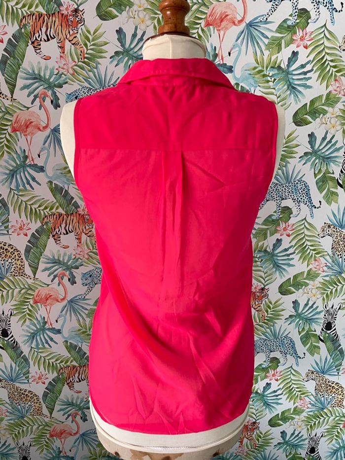 Blouse sans manche rose fuchsia - photo numéro 2
