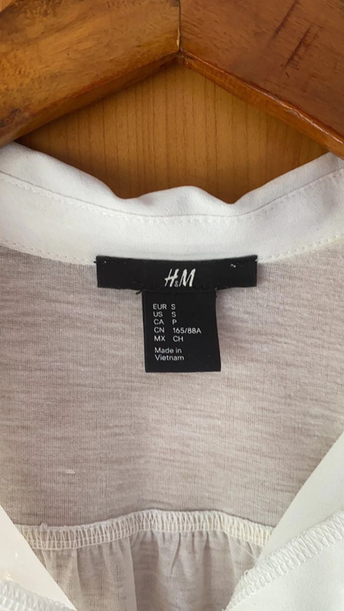 Blouse blanche sans manche avec clous L - photo numéro 3