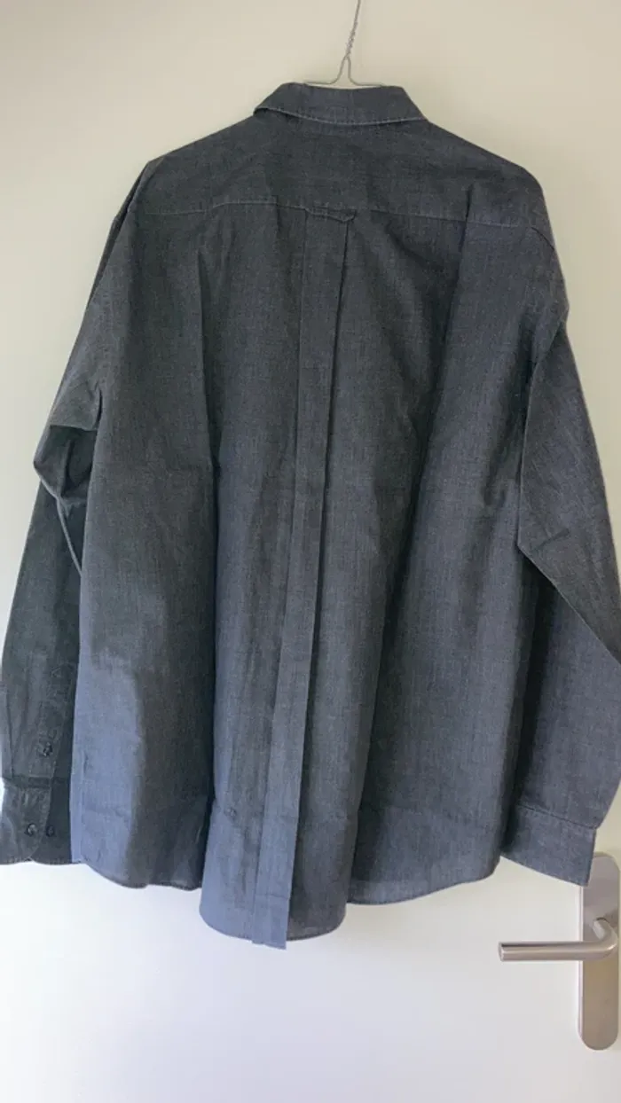 Chemise homme manches longues gris foncé L Célio - photo numéro 5