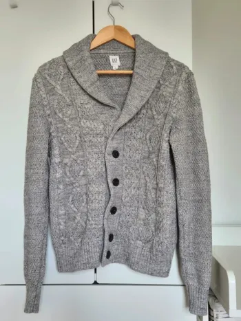 Veste gros gilet à boutons GAP man homme Taille S gris  - manches longues