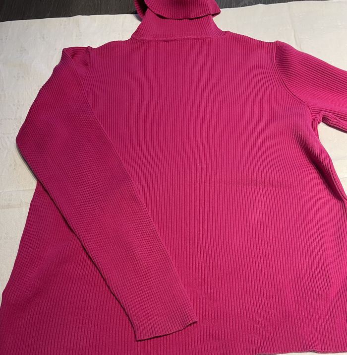 Pull col roulé Rose Femme Ralph Lauren Taille L - photo numéro 2