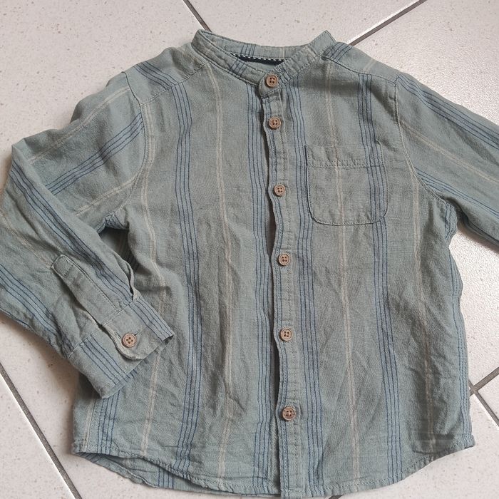 Chemise en lin col mao 5ans