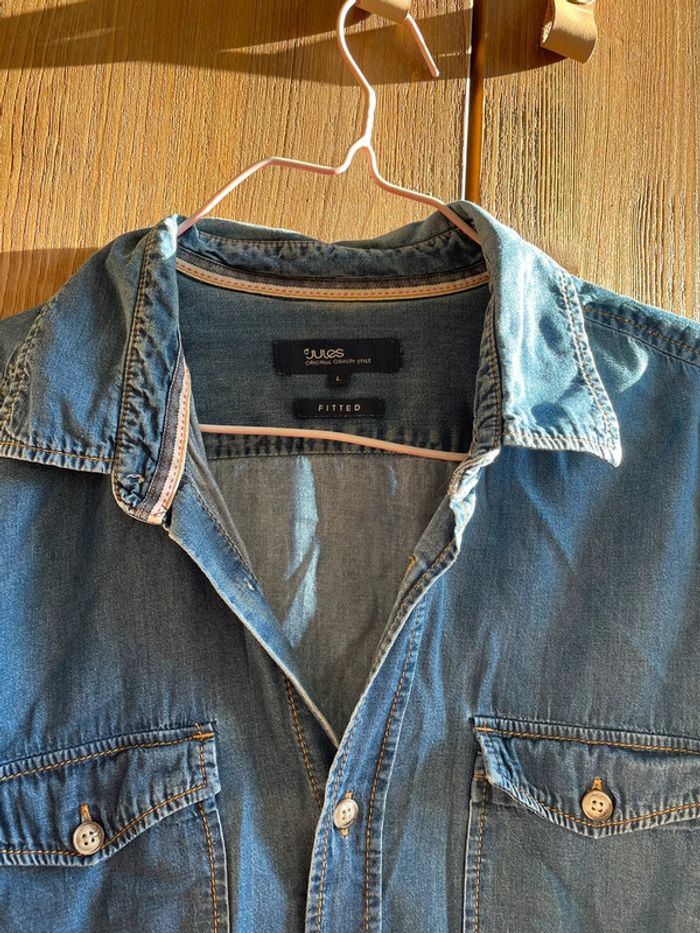 Chemise en jean coupe fitted Jules - photo numéro 2