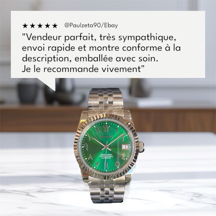 Montre Seiko Mod Arabic Dial Automatique Cadran Vert (brillant) - photo numéro 2