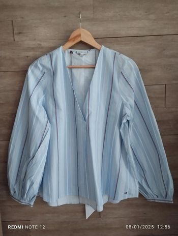 Blouse Tommy Hilfiger rayures tricolore T36
