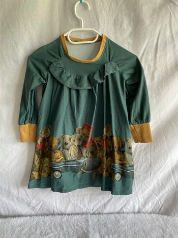 Robe verte ourson 6 ans