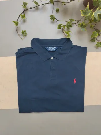 Polo golf ralph lauren vintage rétro bleu foncé, marine taille XL
