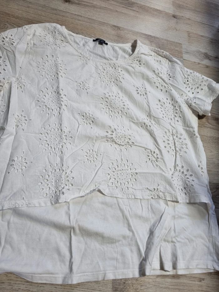 T-shirt blanc 2en1 - photo numéro 2