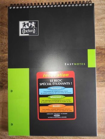 Bloc Oxford Easynotes Spirales grands carreaux