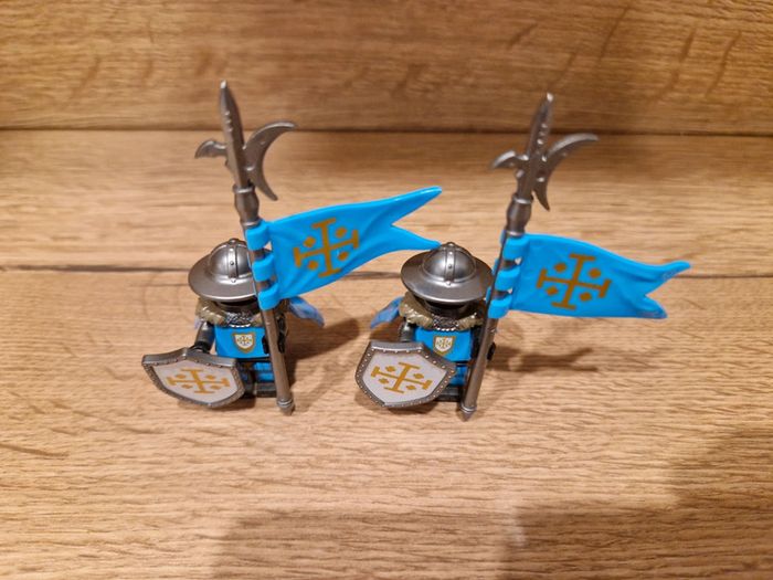 Figurines type lego 2 soldats templiers - photo numéro 5