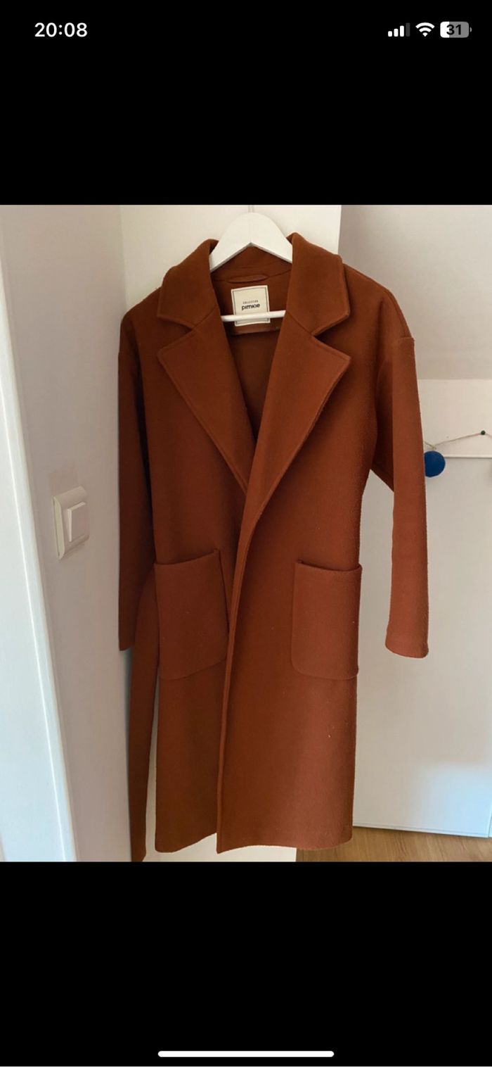Long manteau marron - photo numéro 3