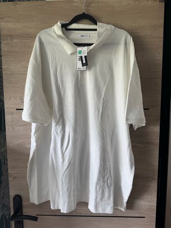 Polo blanc texturé femme – GÉMO – 5XL – Neuf avec étiquette