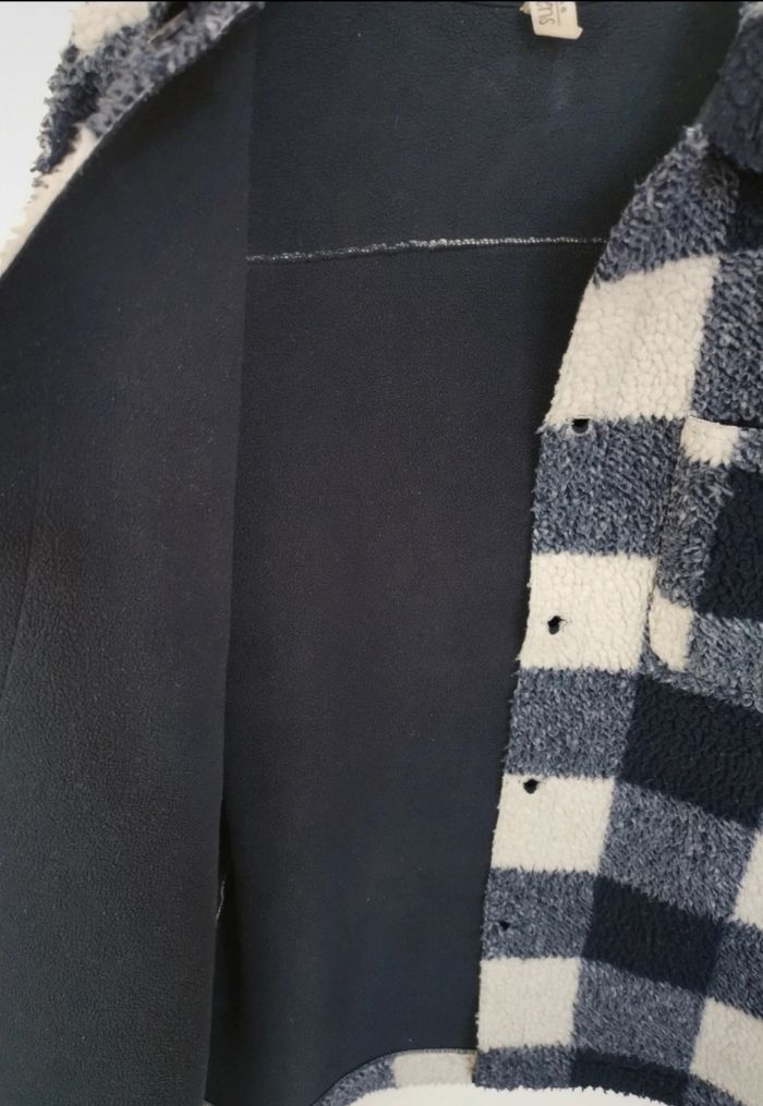 Veste à carreaux bleu marine et blanc Tape à l'oeil Tweens taille XS  14 ans - photo numéro 6