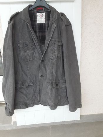 Veste en velours gris