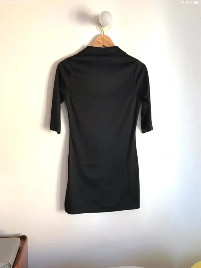Robe chemisier noire Pimkie taille 38 avec fentes sur les côtés - photo numéro 9
