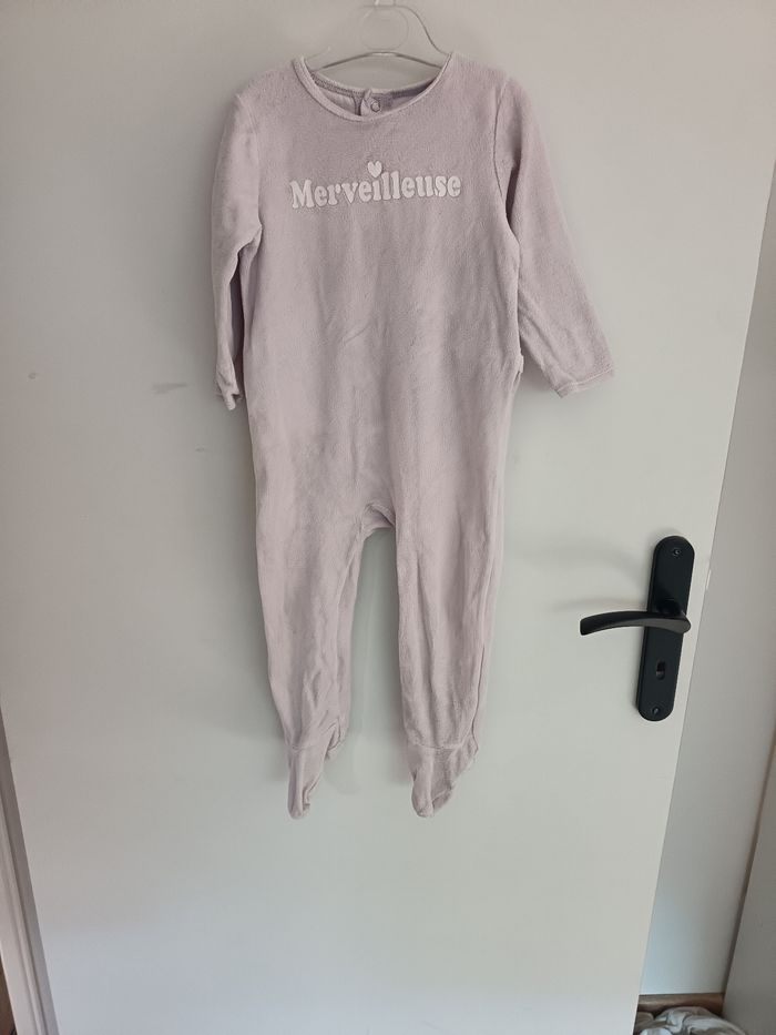 Pyjama lavande lila Merveilleuse 24 mois - photo numéro 2