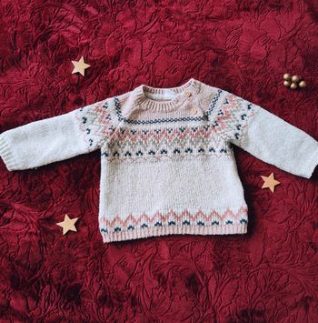 Joli pull hiver bien chaud fille 12 mois