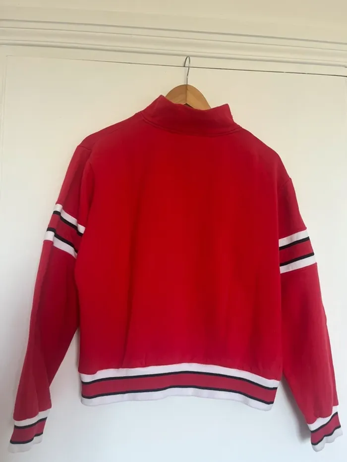 Veste vintage rouge vif Milano – Broderies & bandes – Taille S (90s/2000s) - photo numéro 6