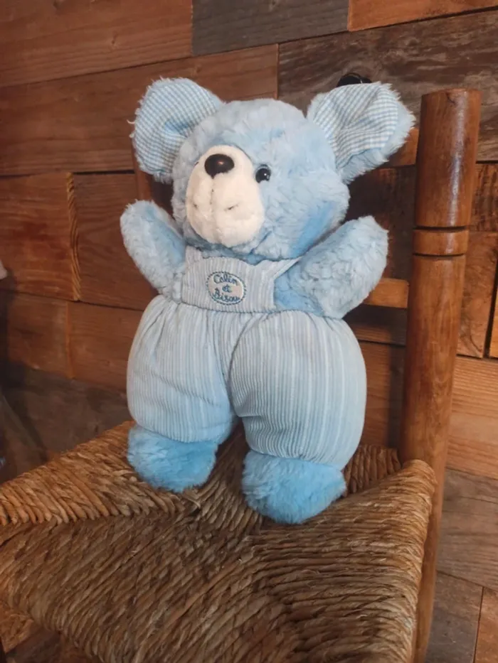 Peluche ours souris câlin et bisou vintage tbe - photo numéro 3