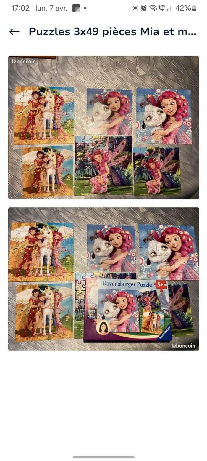 Puzzle 45 et 48 pièces  5 ans Charlotte aux Fraises et Mia - photo numéro 3