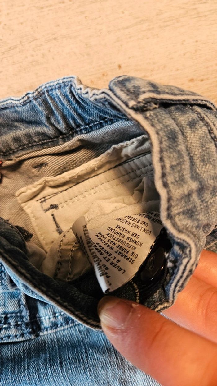 Jupe courte en jean s bleu, ajustable à la taille, K3, 7 ans, nickel - photo numéro 6