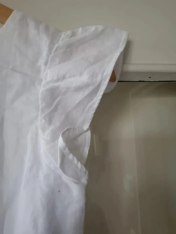 Robe neuve Benetton lin et coton blanche 10a 11a - photo numéro 14