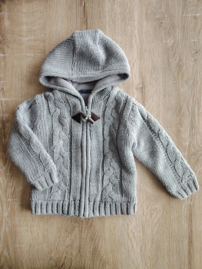 Gilet à capuche zippé épais garçon