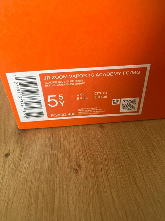Chaussures de foot , Nike , Zoom Vapor , Bleu , Taille 38 , neuves - photo numéro 11