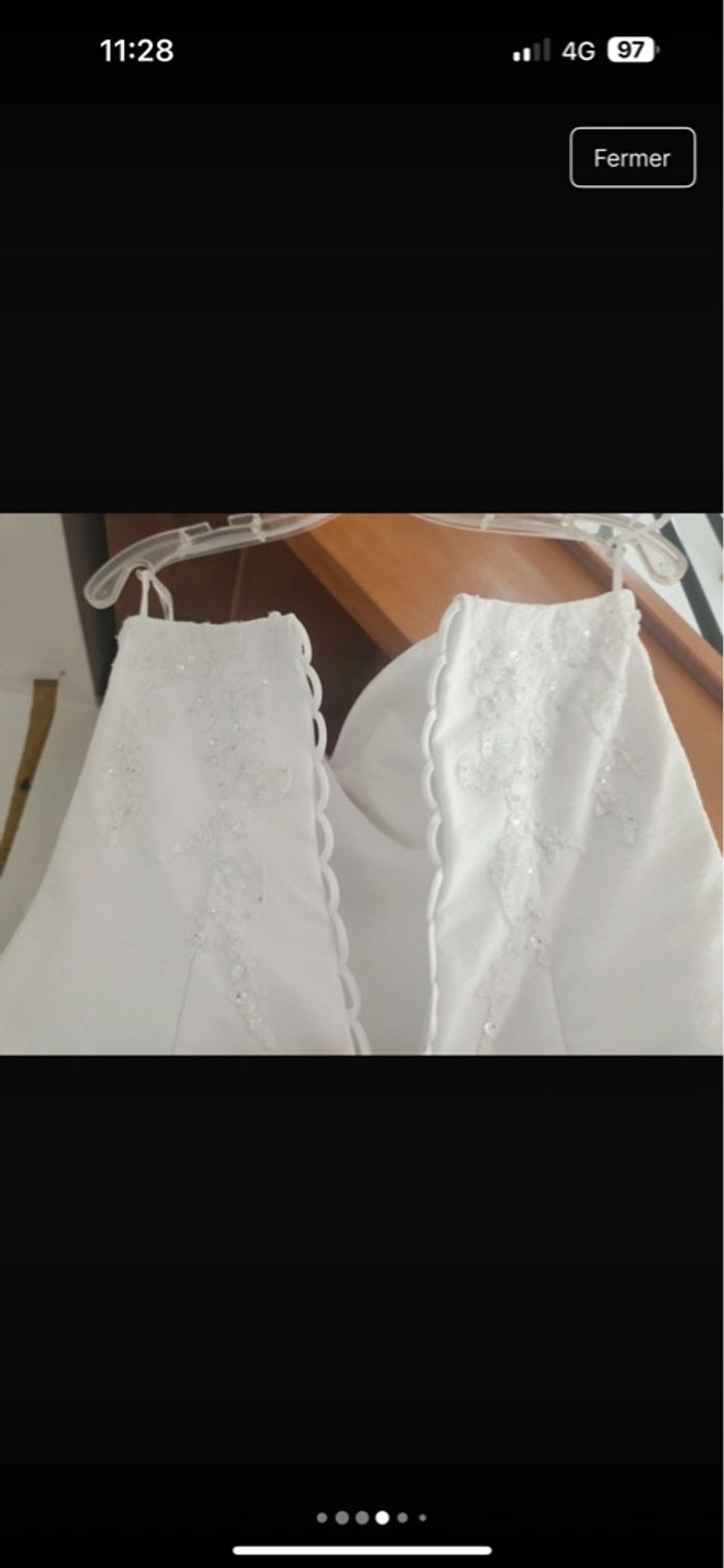 Robe de mariée bustier strass - photo numéro 5