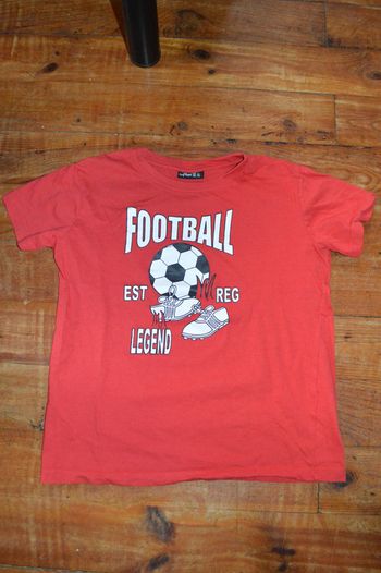 Tee shirt football ballon rouge Influx 10 ans