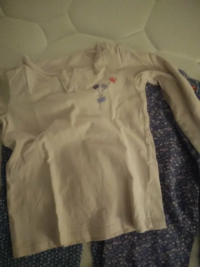 Pygama Fille Deux pièces avec deux Pantalons