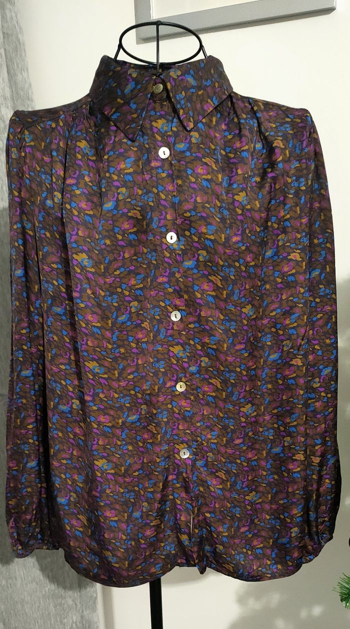 Chemise manches longues motifs léopard