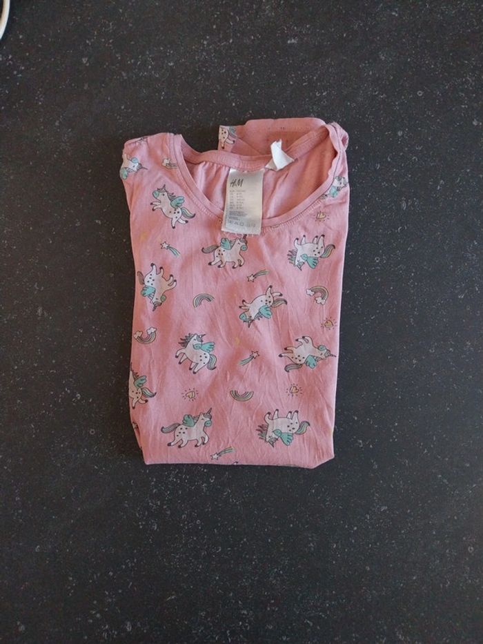 Chemise de nuit licorne h&m 8/10 ans - photo numéro 6