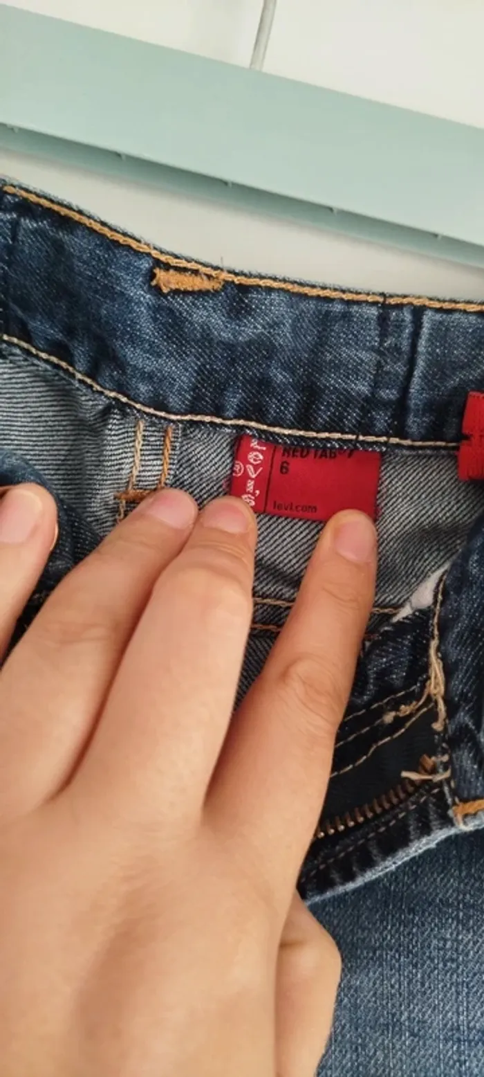 🍄 short en jean levis 6 ans - photo numéro 4