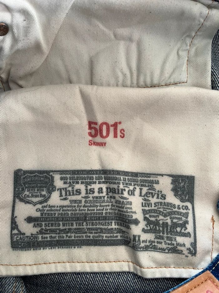 Jean/pantalon bleu Levi's 501 S pour homme, taille W 33 L 34 (42 taille française) - photo numéro 7