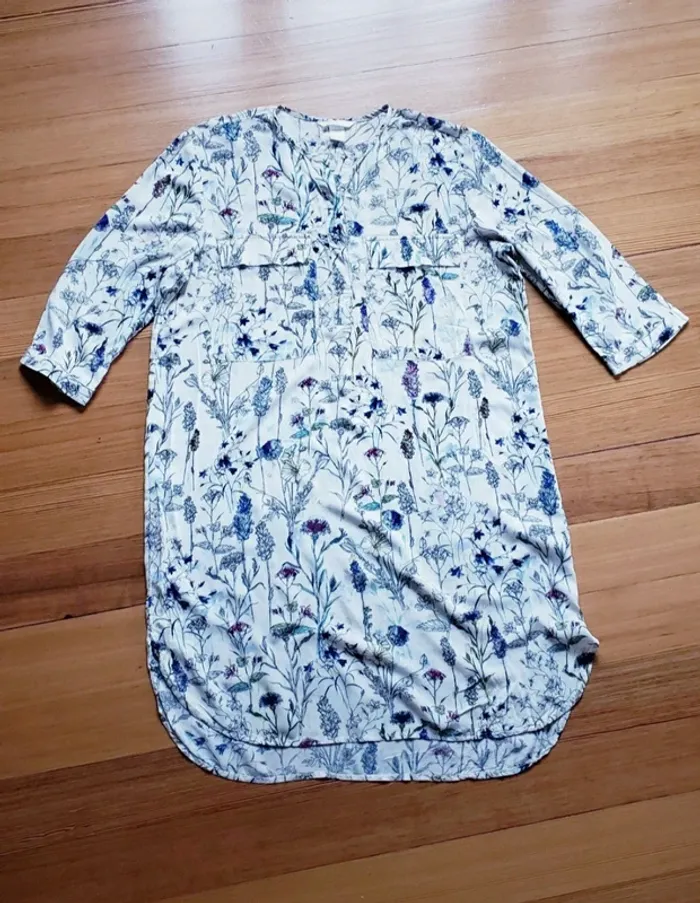 Robe chemise ample H&M fleurie floral femme printemps été