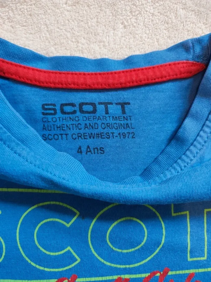 T-shirt Scott 4 ans bleu - photo numéro 4