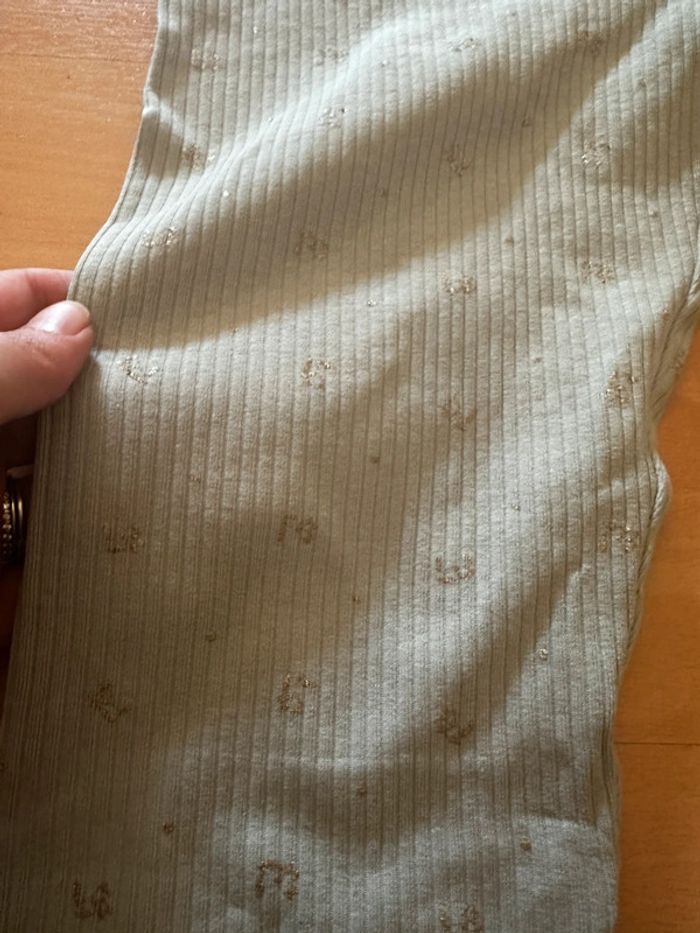 Leggings sergent major côtelé motif doré ? - photo numéro 2